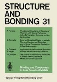 cover of the book Bonding and Compounds of Less Abundant Metals