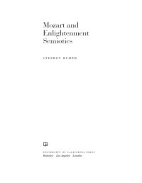 cover of the book Mozart and Enlightenment Semiotics