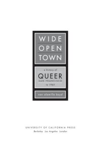 cover of the book Wide open town history project records