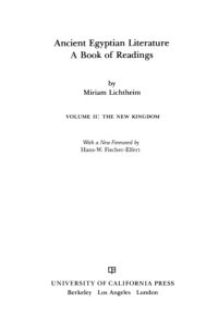 cover of the book Ancient Egyptian literature: a book of readings volume 2