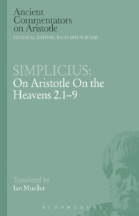 cover of the book Simplicius: On Aristotle On the heavens 2.1-9