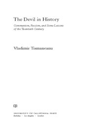 cover of the book The devil in history: communism, fascism, and some lessons of the twentieth century