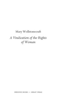 cover of the book A Vindication of the Rights of Woman