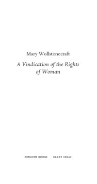 cover of the book A Vindication of the Rights of Woman