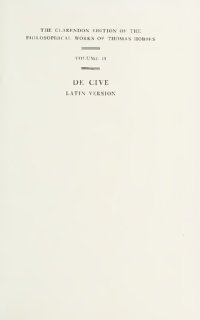 cover of the book De Cive: The Latin Version