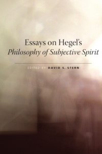 cover of the book Essays on Hegel's philosophy of subjective spirit