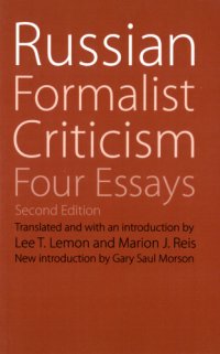 cover of the book Russian formalist criticism: four essays