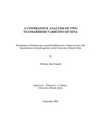 cover of the book A contrastive analysis of two standardised varieties of Sena