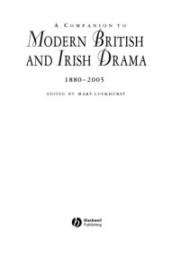 cover of the book A companion to modern British and Irish drama, 1880-2005