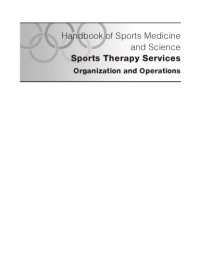 cover of the book Handbook of Sports Medicine and Science, Sports Therapy