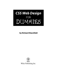 cover of the book CSS Web Design For Dummies