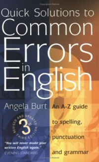 cover of the book Quick Solutions to Common Errors in English