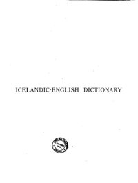 cover of the book An Icelandic-English Dictionary