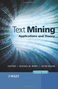 cover of the book Text Mining: Applications and Theory