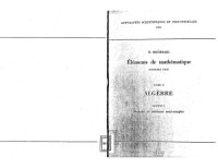 cover of the book Algebre, Chapitre 8: Modules et anneaux semi-simples (Elements de mathematique, Fascicule 23, ASI 1261)