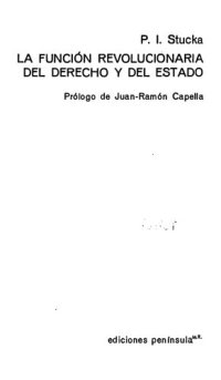 cover of the book La función revolucionaria del derecho y del Estado