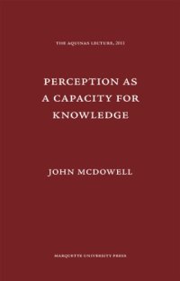 cover of the book Perception as a capacity for knowledge