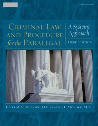 cover of the book Criminal law and procedure for the paralegal a systems approach