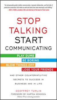 cover of the book Stop talking, start communicating counterintuitive secrets to success in business and in life