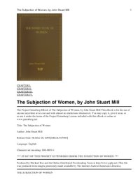 cover of the book The Subjection of Women