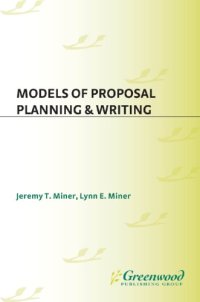 cover of the book Models of proposal planning & writing