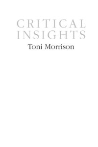 cover of the book Toni Morrison