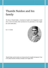 cover of the book Thambi Naidoo and his family: four generations in the heroic struggle for freedom in South Africa