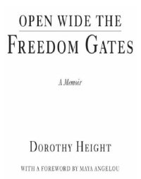 cover of the book Open wide the freedom gates: a memoir