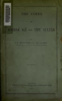 cover of the book The coins of Haidar Ali and Tipu Sultan