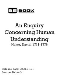 cover of the book An enquiry concerning human understanding