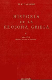 cover of the book Historia de la filosofía griega V