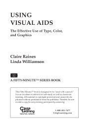 cover of the book Using visual aids: a guide for effective presentations