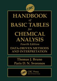 cover of the book CRC Handbook of Basic Tables for Chemical Analysis-Data-Driven Methods and Interpretation