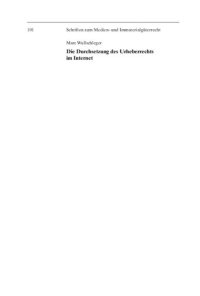 cover of the book Die Durchsetzung des Urheberrechts im Internet