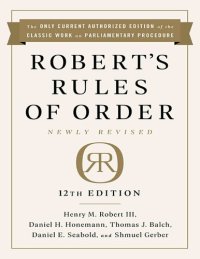 cover of the book Robert's Rules of Order Newly Revised, 12th edition