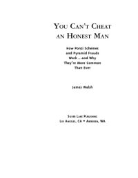 cover of the book You can't cheat an honest man: how Ponzi schemes and pyramid frauds work-- and why they're more common than ever