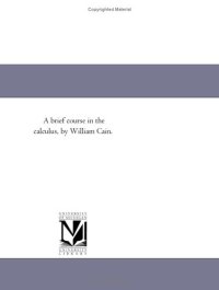 cover of the book A Brief Course in the Calculus