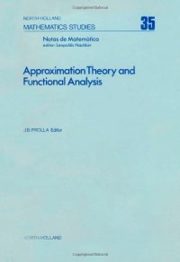 cover of the book Approximation Theory and Functional Analysis, Proceedings of the International Symposium on Approximation Theory