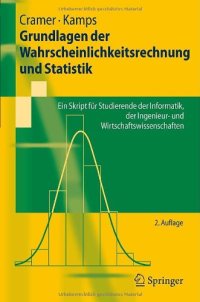 cover of the book Grundlagen der Wahrscheinlichkeitsrechnung und Statistik: Ein Skript für Studierende der Informatik, der Ingenieur- und Wirtschaftswissenschaften