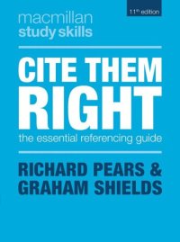 cover of the book Cite them right: the essential referencing guide