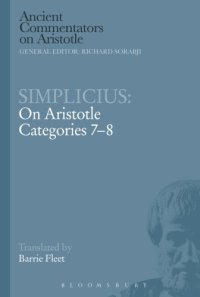 cover of the book On Aristotle categories 7-8