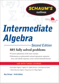 cover of the book Schaum's Outline of Intermediate Algebra