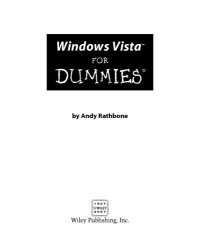 cover of the book Windows Vista for dummies: a reference for the rest of us