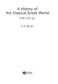 cover of the book A history of the classical Greek world: 478-323 BC