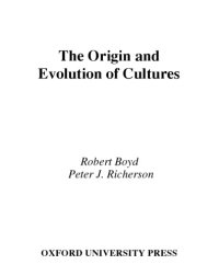 cover of the book The origin and evolution of cultures