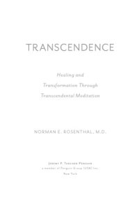 cover of the book Transcendence: healing and transformation through transcendental meditation