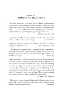 cover of the book Thousand Mile Song Whale Music in a Sea of Sound