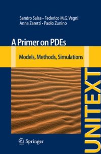 cover of the book A primer on PDEs: models, methods, simulations