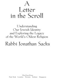 cover of the book A letter in the scroll: understanding our jewish identity and exploring the legacy of the world's oldest religion