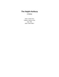 cover of the book The Haight-Ashbury: A History